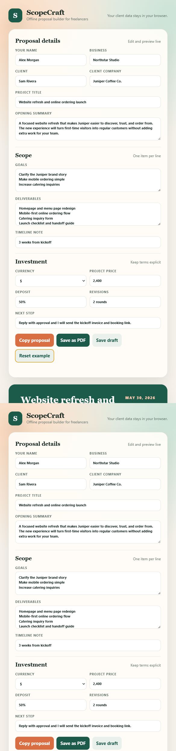 ScopeCraft interface preview